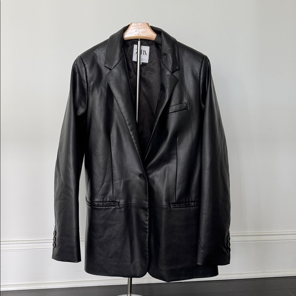 Zara Black Leather Jacket